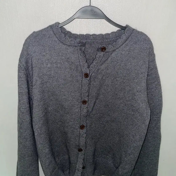[BUNJANG] Charcoal Knit Cardigan / 차콜색 니트 가디건