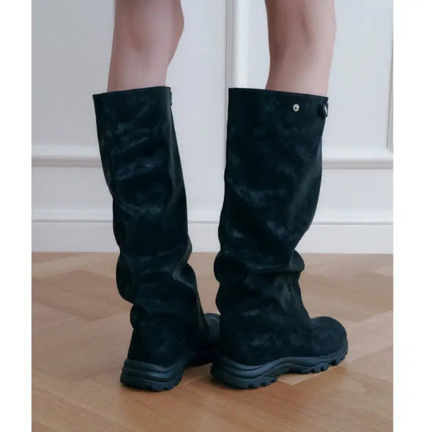 [BUNJANG] Salt & Chocolate Yver Wide Long Boots / (240) 솔트앤초콜릿 이베르 와이드 롱부츠 412548004 (3.5cm)
