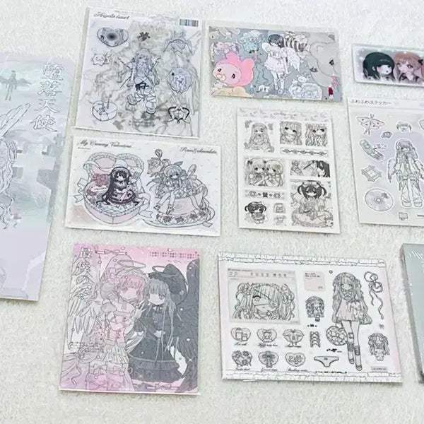 [BUNJANG] Milky Heart Sticker Bundle Set (Includes Discontinued Designs) / 밀키하트 스티커 일괄 판매 (단종 스티커 다수)