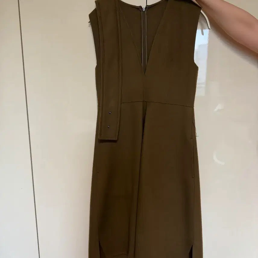 [BUNJANG] Mine Midi Dress Khaki / 마인 원피스