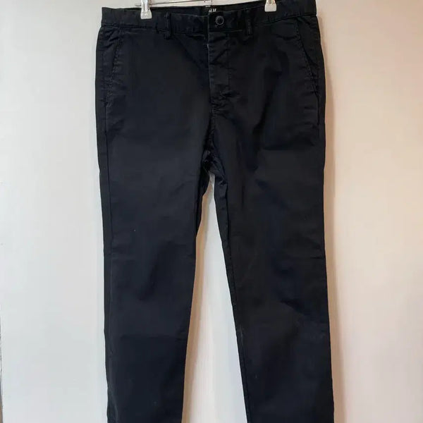 [BUNJANG] H&M Cotton Chino Pants Black EU50 / H&M 코튼 치노 팬츠 블랙 EU50