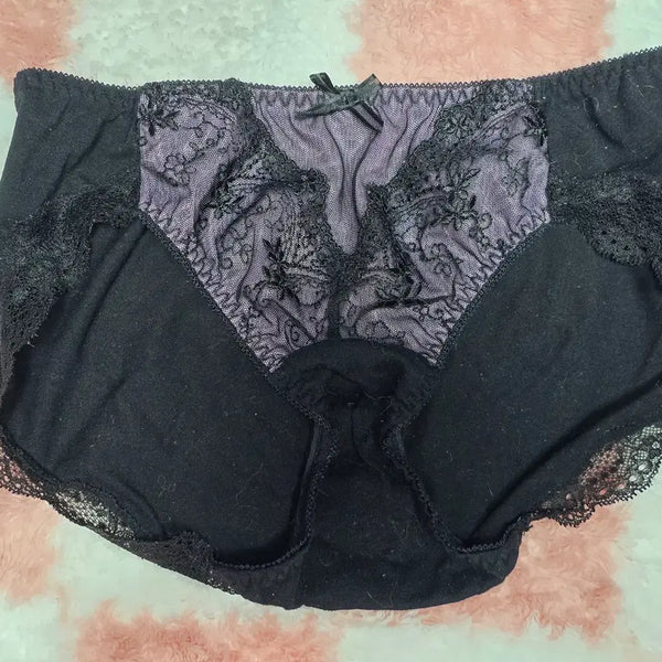 [BUNJANG] Women's Black Lace Briefs (Used) / B(중고) 여성 블랙 레이스 삼각 팬티 90