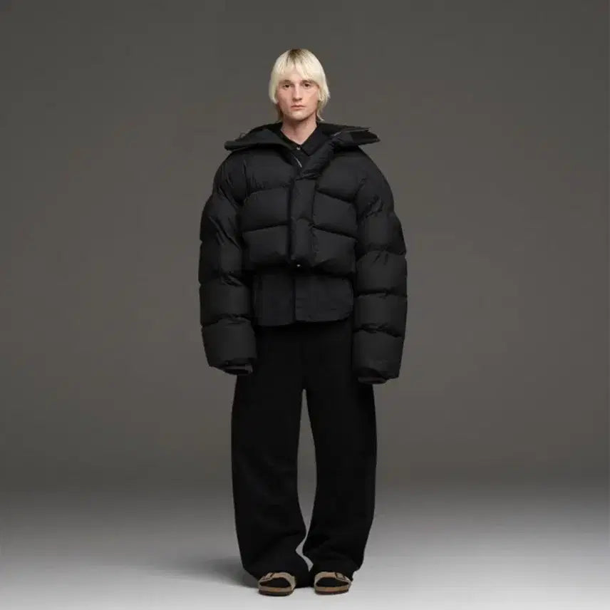 [BUNJANG] ENTIRE STUDIO MML Hooded Puffer Black / 엔타이어스튜디오 MML 후디드 푸퍼 블랙