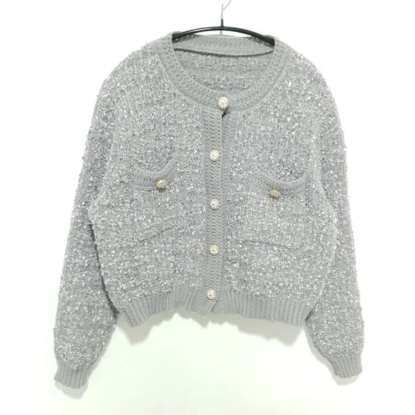 [BUNJANG] Tweed Gold Button Cardigan / 트위드 금장 가디건 F_M2189