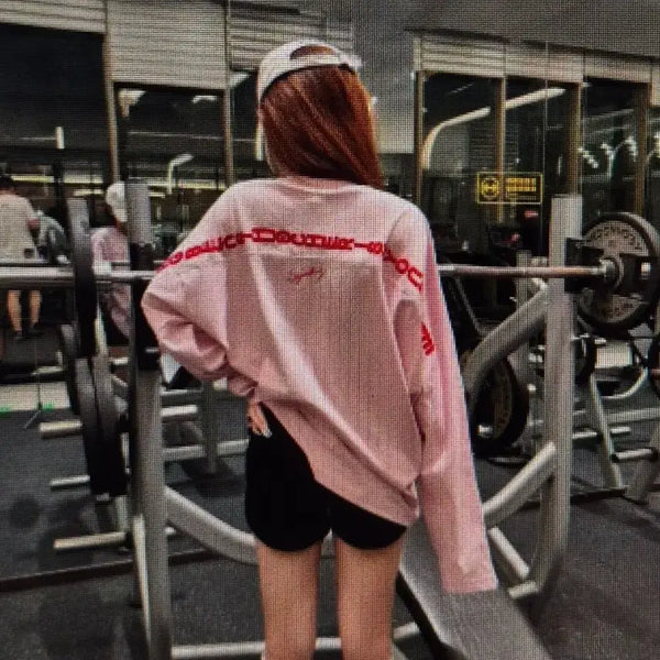 [BUNJANG] Pink Long-Sleeve T-Shirt / (해외배송)핑크색 긴팔 티셔츠