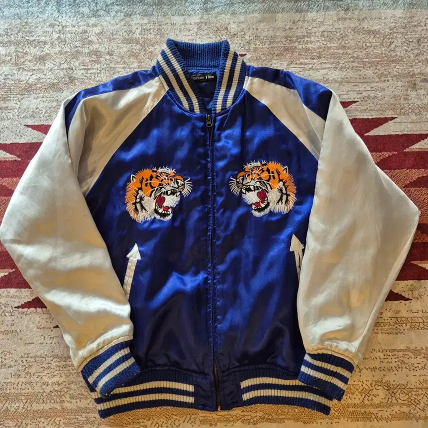[BUNJANG] Glorious Time Tiger Embroidery Sukajan Jacket (Size M) / GLORIOUS TIME 타이거 호랑이 자수 스카잔 자켓 M(95)