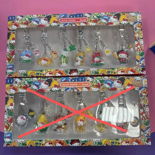 [BUNJANG] Hello Kitty Keyring Set Bundle / [현물] 올리브영 텐바이텐 헬로키티 지역 키링 세트 일괄