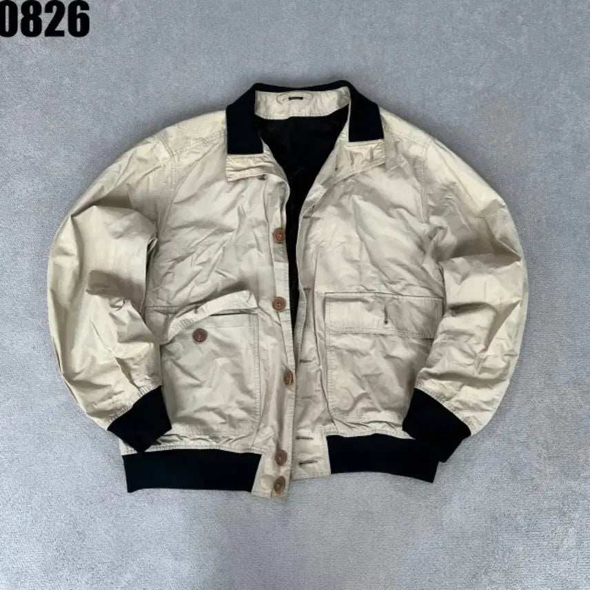 [BUNJANG] Bellphage Beige Blouson Jacket M / 벨페 베이지색 블루종 자켓 M