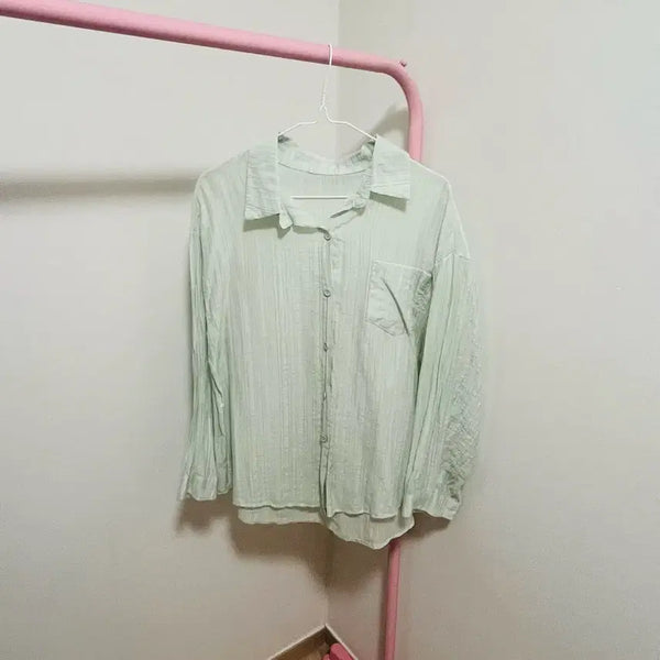[BUNJANG] Kara Long Shirt / 무배&택포#거의새상품#카라롱셔츠