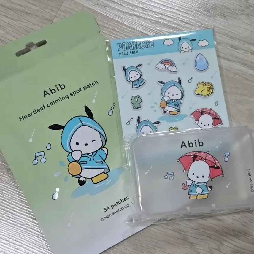 [BUNJANG] Abib Pochacco Patch + Case & Torriden Pochacco Sticker Bundle / 아비브 포차코 패치 + 케이스 &  토리든 포차코 스티커