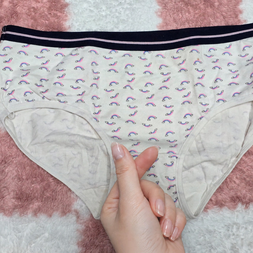 [BUNJANG] Women's Ivory Plain Panties Size 100 / J(중고) 여성 아이보리 무지개 팬티 100