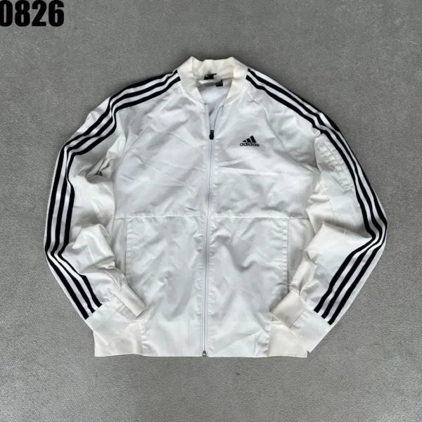 [BUNJANG] Adidas 3-Stripes Bomber Track Jacket White M / 아디다스 삼선 봄버 자켓 트랙탑 화이트 M