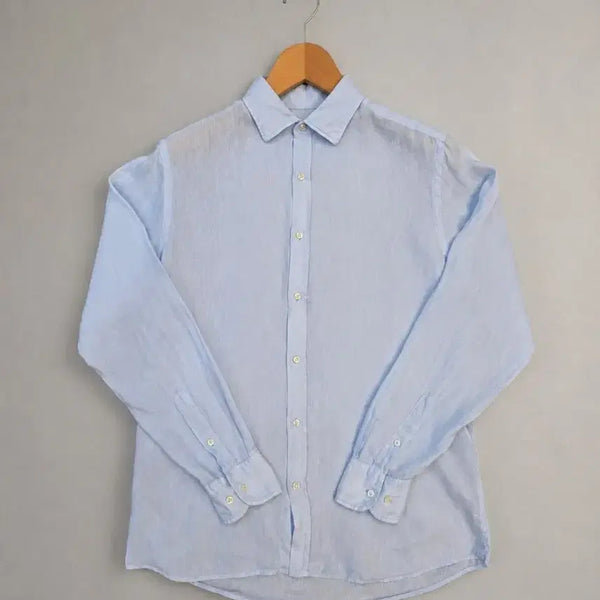 [BUNJANG] Massimo Dutti Linen Shirt Light Blue M / 마시모두띠 린넨 셔츠 라이트블루 M