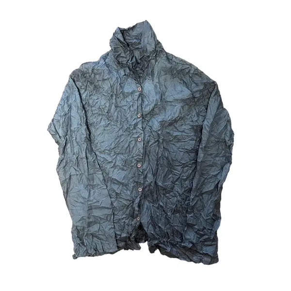 [BUNJANG] Vintage Wrinkled Processing Shirt OS / 빈티지 주름가공 셔츠 os