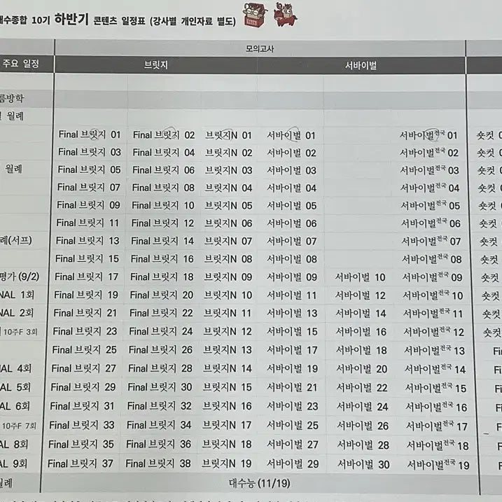 [BUNJANG] 2027 Math Survival Bridge Study Materials Bundle / 2027 수학 서바이벌 브릿지 장기거래 하실분