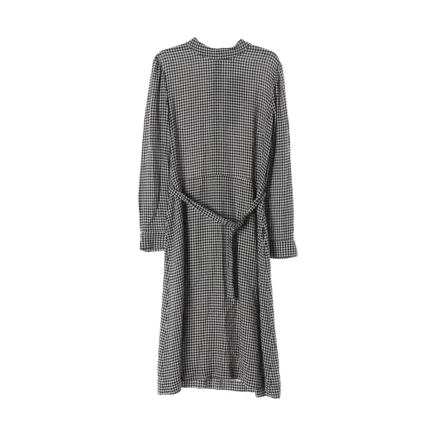 [BUNJANG] A.P.C. 21FW Plaid Pattern Wool Belted Long Dress / (새상품) 아페쎄 APC 21FW 체크 패턴 울 벨티드 롱 원피스
