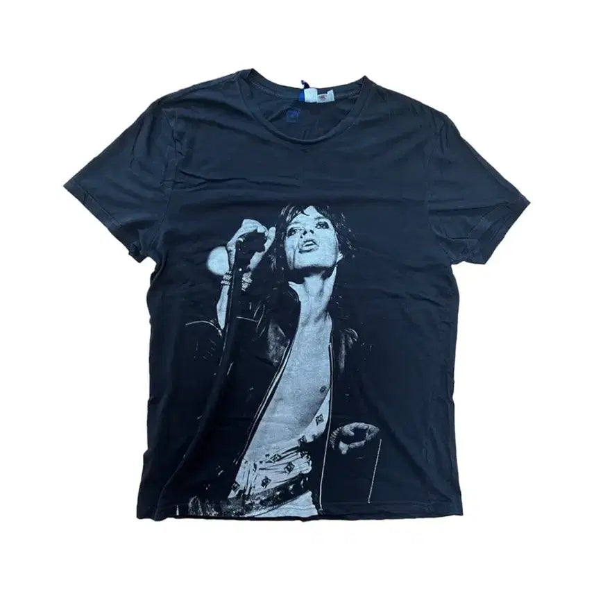 [BUNJANG] H&M Mick Jagger Graphic T-Shirt Large / H&M 믹재거 프린팅 반팔 티셔츠 L