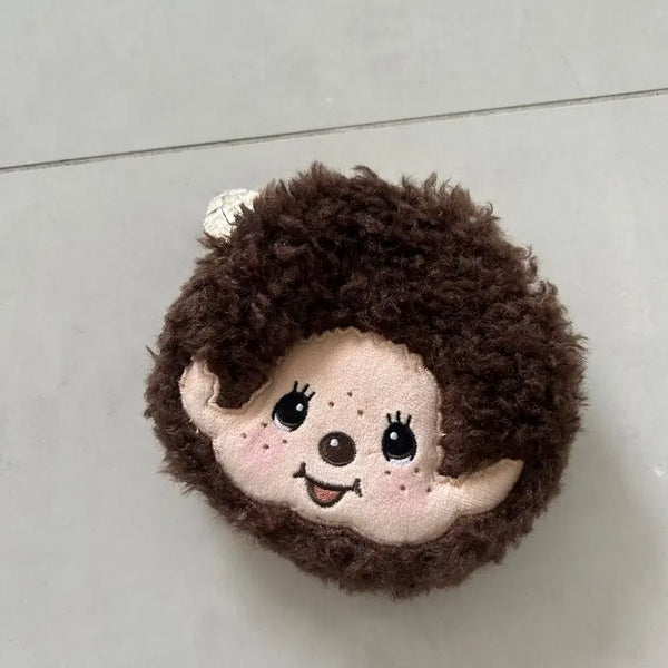 [BUNJANG] Monchhichi Face Pouch - Brown / MONCHIHICHI 몬치치 monchichi face pouch