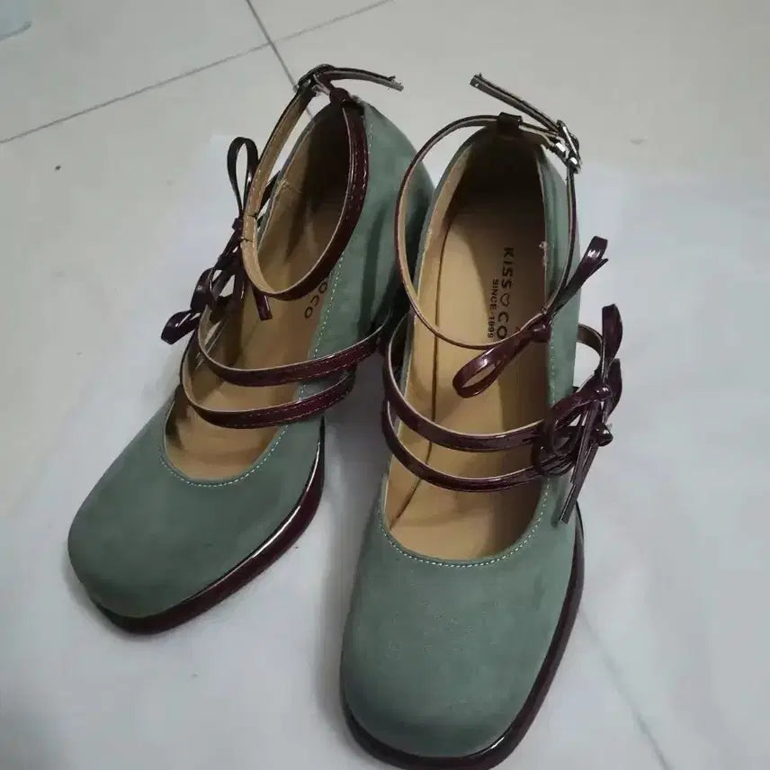 [BUNJANG] Mint Strap Heels / 스트랩 구두 민트색