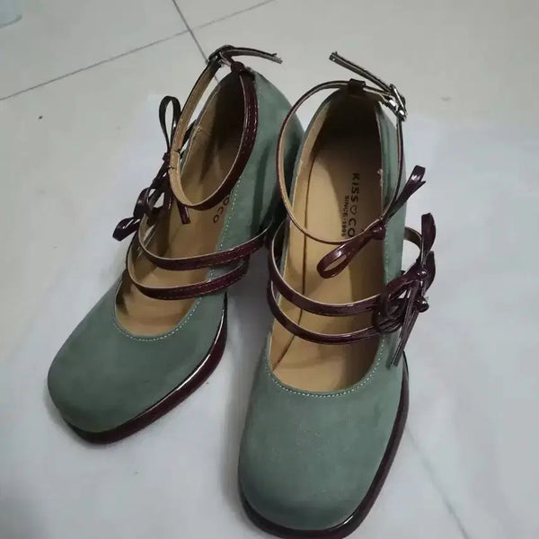 [BUNJANG] Mint Strap Heels / 스트랩 구두 민트색