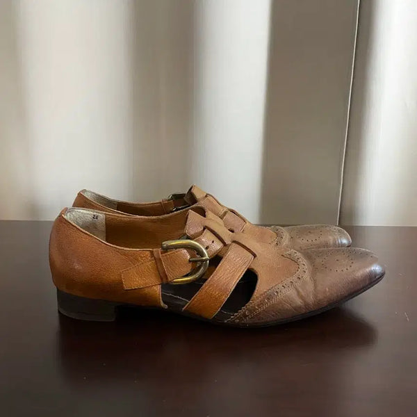 [BUNJANG] Miharayasuhiro Leather Wingtip Sandals / 미하라야스히로 윙팁 샌들