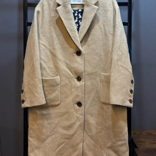 [BUNJANG] Juicy Couture Wool Blend Long Coat / [66 (여성 FREE / 루즈핏)] 쥬시 꾸뛰르(Juicy Couture) 모혼방  롱 코트 4.9