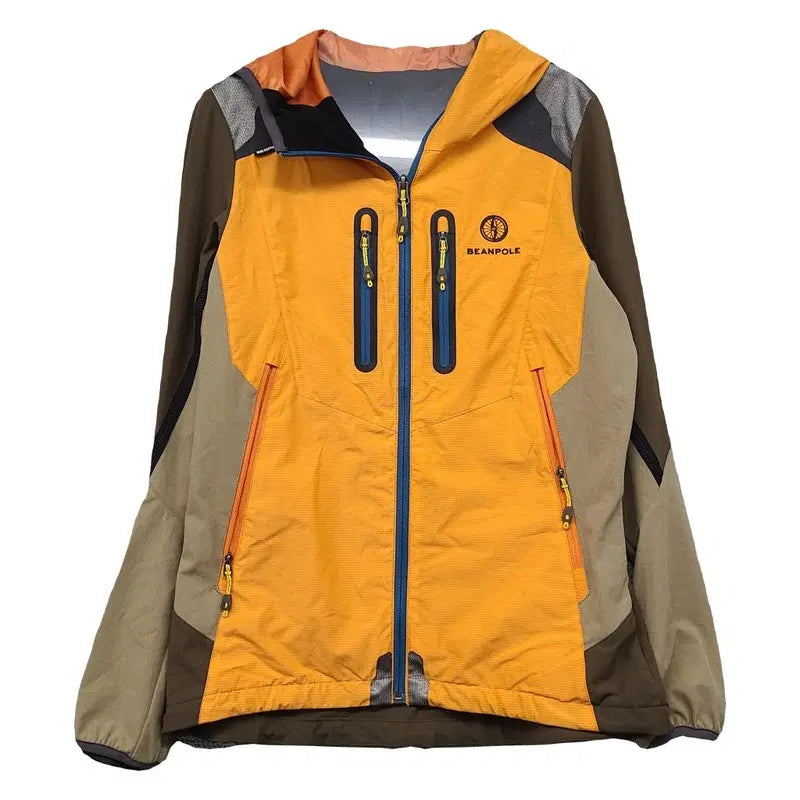 [BUNJANG] Beanpole Orange Nylon Functional Windbreaker Jacket / 빈폴 오렌지 나일론 기능성 등산 아웃도어 방풍 바람막이 90