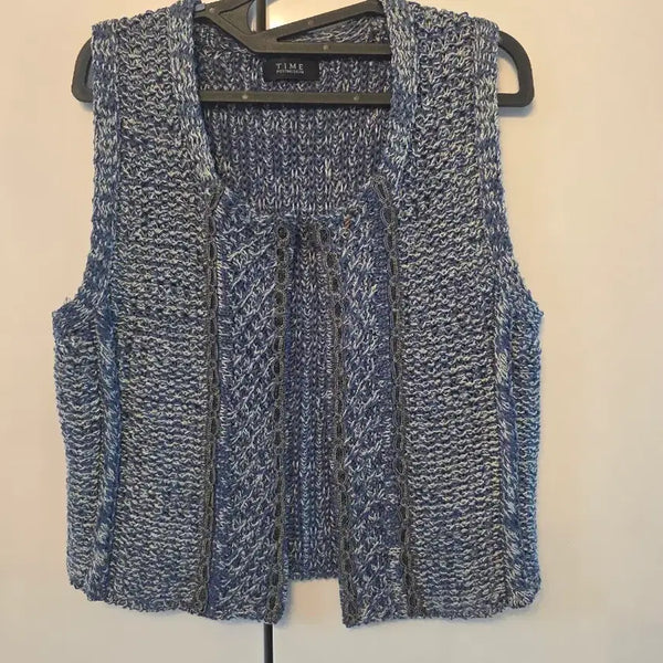 [BUNJANG] Time Women's Knit Vest Blue / 타임 여성 니트 조끼 블루