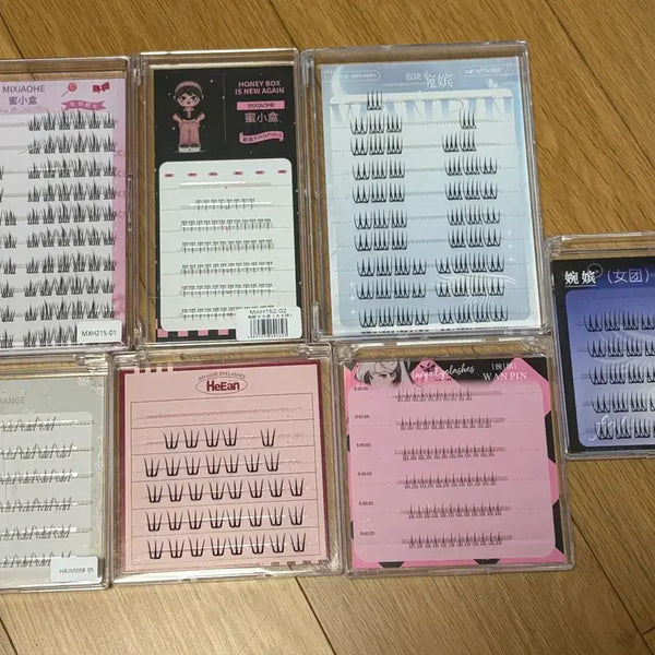 [BUNJANG] Temu No-Glue Eyelashes Bundle Set (7 Pairs) / 테무 노글루 속눈썹 일괄 7개