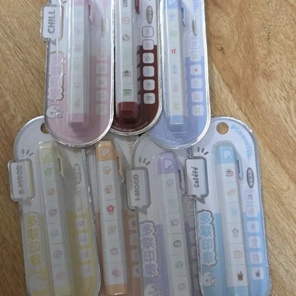 [BUNJANG] Diary Decoration Stamp Set / 다이어리 꾸미기 도장 7개 다꾸