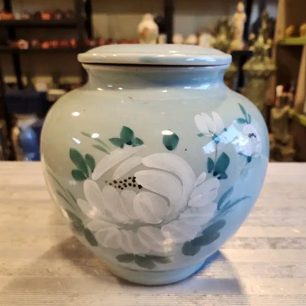 [BUNJANG] Korean Folk White Peony Tea Caddy / 한국민속 백모란 귀한 차통