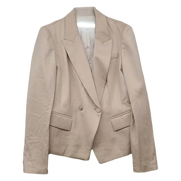 [BUNJANG] MOJO.S.PINE Beige Premium Wool Modern Tailored Single Blazer XXS / 모조에스핀 베이지 프리미엄 울 모던 테일러드 싱글 블레이저 XXS