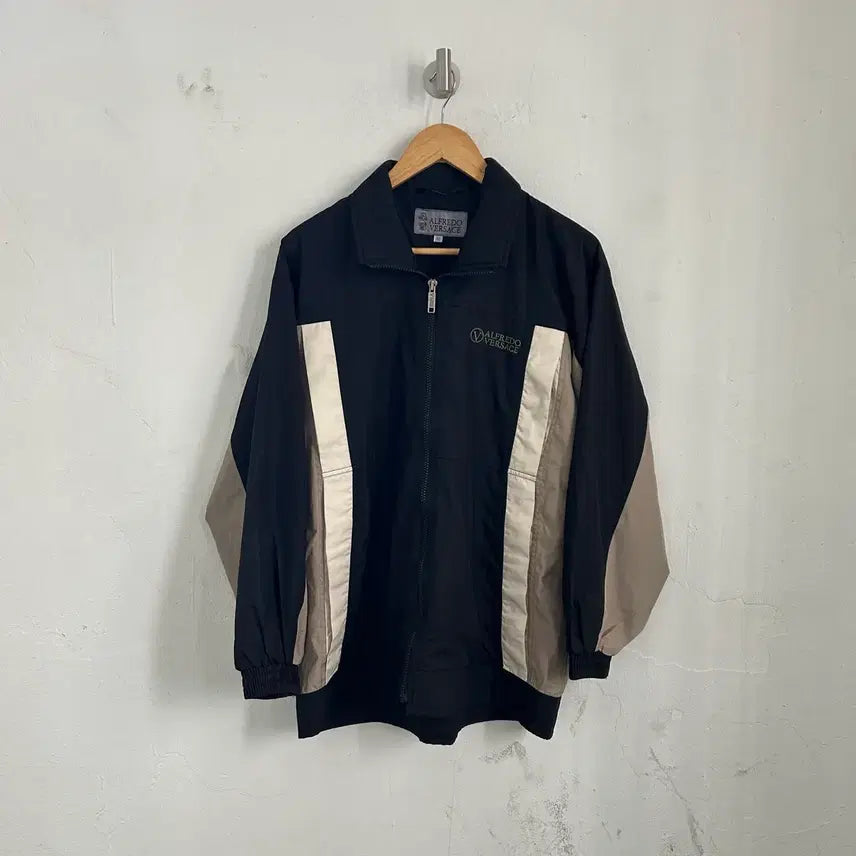 [BUNJANG] Alfredo Versace Black Track Jacket / Alfredo Versace 블랙 트랙 자켓