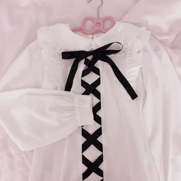 [BUNJANG] Ankruse Ribbon Blouse / 앙크루즈 리본 블라우스
