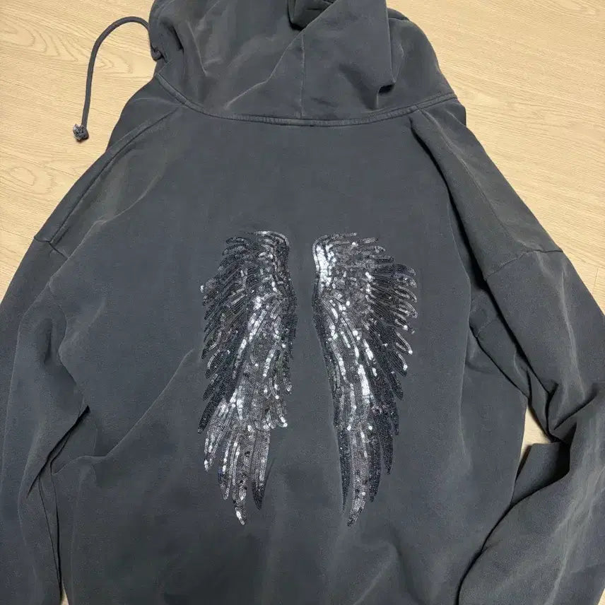 [BUNJANG] Subdued Charcoal Grey Hoodie M Size / 섭듀드 차콜그레이 후드티