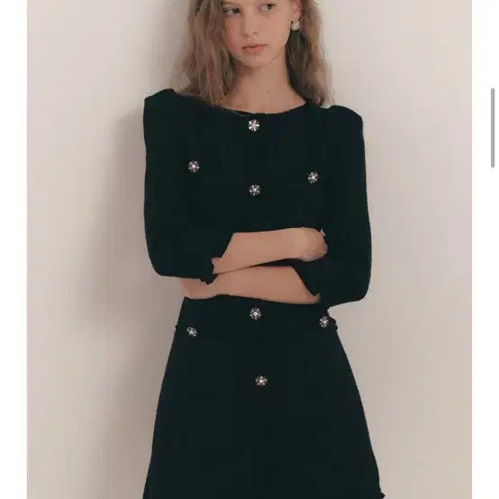 [BUNJANG] Floem Bibi Tweed Mini Dress / 플로움 Bibi Tweed Dress 미니 트위드 원피스 s