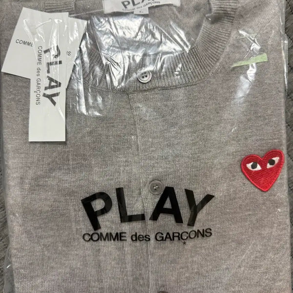 [BUNJANG] Comme des Garçons Play Cardigan Grey / 꼼데가르송 가디건 그레이