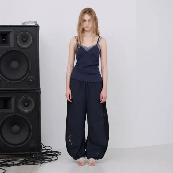 [BUNJANG] LCDC TM Drape Lace Tank Top (Navy) / lcdc tm 엘씨디씨 티엠 drape lace tank top (navy) 드레이프 레이스 탱크 탑