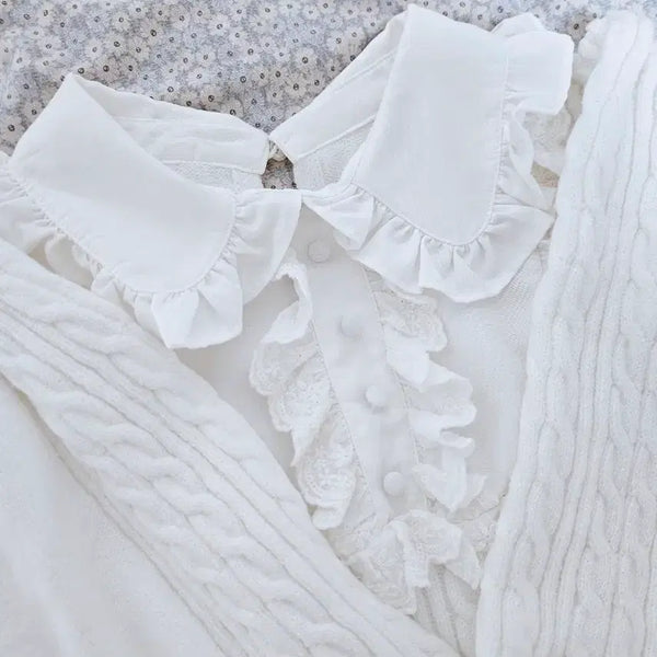 [BUNJANG] EBLIN Frill Knit Sweater / 에블린 프릴니트