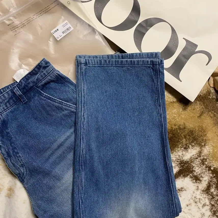 [BUNJANG] COEUR Stripe Denim Work Pants M / 쿠어 fw 스트라이프 데님 워크 팬츠 m