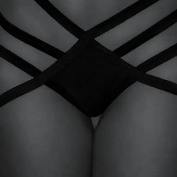 [BUNJANG] Black Strap Panty XS / 검정색 스트랩 끈 팬티 xs