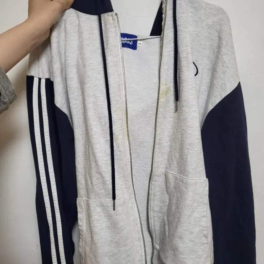 [BUNJANG] Cross Zip-Up Hoodie Size 2 / 크로스 후드집업 2사이즈