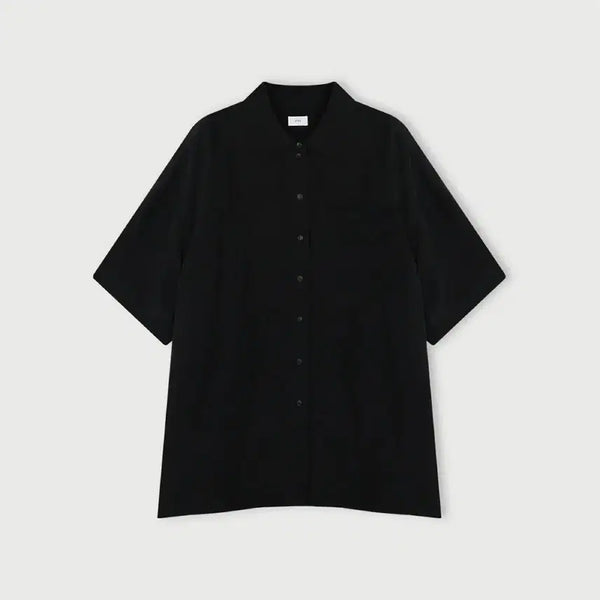 [BUNJANG] Ethos Cupro Shirt Black / 에토스 ETHOS 큐프라 셔츠 블랙