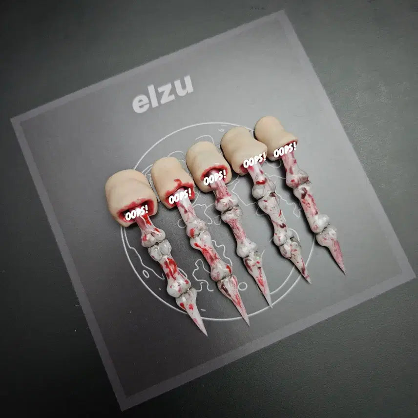 [BUNJANG] Handmade Halloween Cosplay Nail Tips (Size M) / [새상품/바로구매][M] 코스프레용 할로윈 수제 네일팁 팝니다