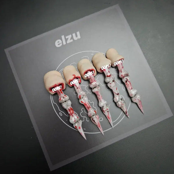 [BUNJANG] Handmade Halloween Cosplay Nail Tips (Size M) / [새상품/바로구매][M] 코스프레용 할로윈 수제 네일팁 팝니다