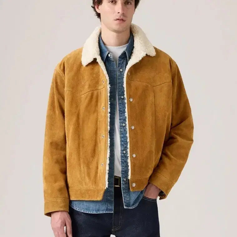 [BUNJANG] Levi's Suede Western Sherpa Jacket / [ L ] 리바이스 스웨이드 웨스턴 쉐르파 자켓 셰르파