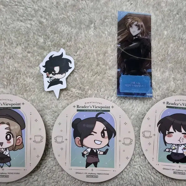 [BUNJANG] Omniscient Reader's Viewpoint Annimate Collaboration Bundle Set Paper Coaster & Bookmark Set / 일괄) 전지적 독자 시점 전독시 애니메이트 콜라보 특전 굿즈 유중혁 유상아 신유승 정희원 이지혜 종이 코스터 만두 픽 책갈피