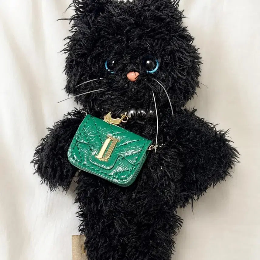 [BUNJANG] J.ESTINA Black Cat Plush Charm / 제이에스티나 검정 고양이 인형 키링
