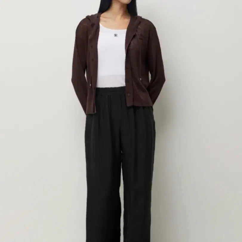 [BUNJANG] Sisley Wave Wide Banding Pants / 시슬리 SISLEY 웨이브 와이드 밴딩 팬츠