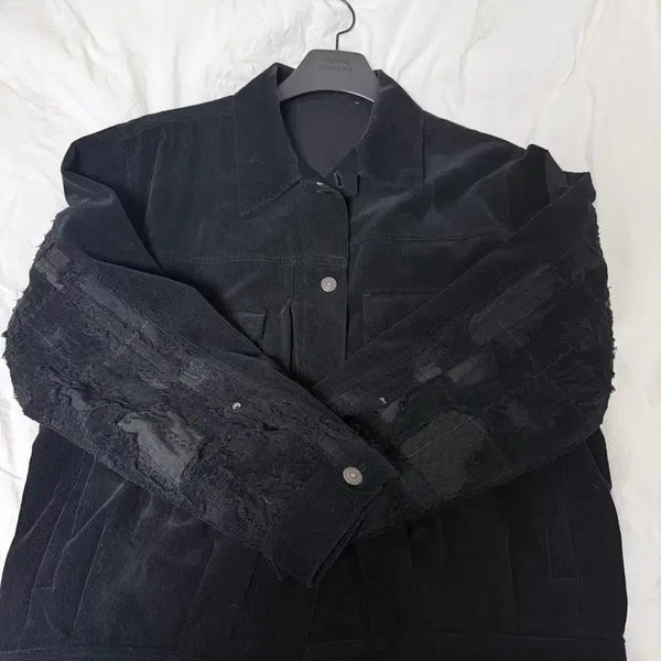 [BUNJANG] Polilter Half Borrow Trucker Black / (2) 폴리테루 하프 보로 트러커 블랙